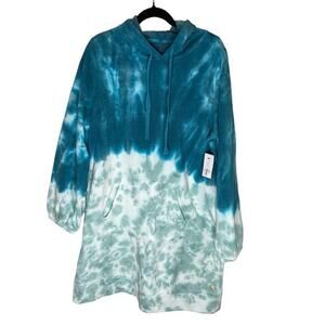 Lane Bryant LIVI Tie Dye Hooded Sweater Dress - Size 14/16